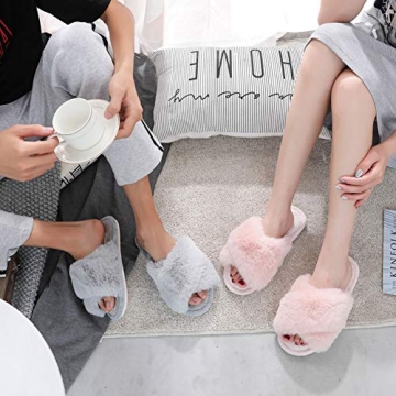 Luxury HUMIWA Women’s Fuzzy Slippers for Comfort and Style