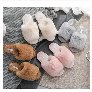 Luxury HUMIWA Women’s Fuzzy Slippers for Comfort and Style