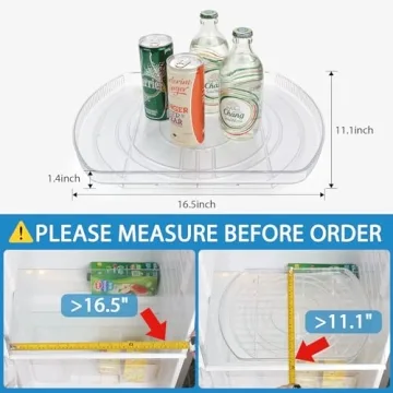 FIRJOY Lazy Susan Turntable Organizes Fridge Efficiently