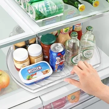 FIRJOY Lazy Susan Turntable Organizes Fridge Efficiently