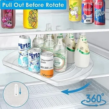 FIRJOY Lazy Susan Turntable Organizes Fridge Efficiently
