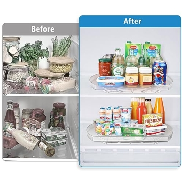 FIRJOY Lazy Susan Turntable Organizes Fridge Efficiently
