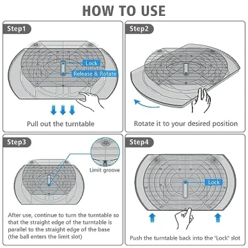 FIRJOY Lazy Susan Turntable Organizes Fridge Efficiently