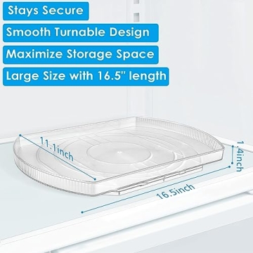 FIRJOY Lazy Susan Turntable Organizes Fridge Efficiently