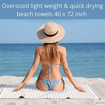 UniQloth Turkish Beach Towels Set Quick Dry Sand Free