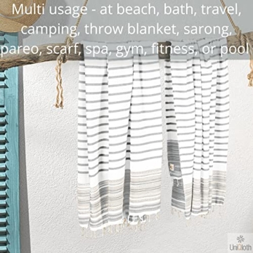 UniQloth Turkish Beach Towels Set Quick Dry Sand Free