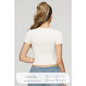 OEAK Women's Seamless T-Shirts Soft and Comfortable Fashion