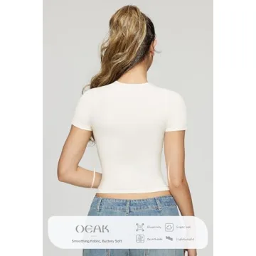 OEAK Women's Seamless T-Shirts Soft and Comfortable Fashion