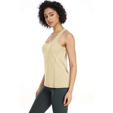 icyzone Women's Racerback Workout Tank Tops - 3 Pack