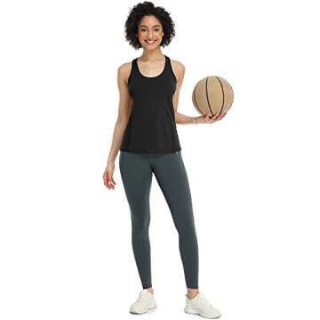 icyzone Women's Racerback Workout Tank Tops - 3 Pack