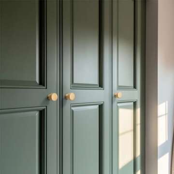 dairazan Brushed-Gold Drawer Cabinet Knobs - 10 Pack Solid Brass Handles(1-1/8x1-1/8inch/28x28mm) Modern Hardware for Dresser Kitchen Bedroom Bathroom