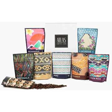 Atlas Coffee Club World of Coffee Sampler | 8-Pack Gourmet Gift Set