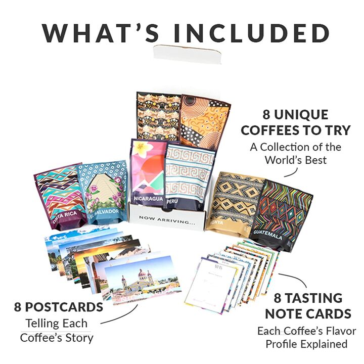 Gourmet Coffee Sampler Gift Set | 8-Pack Variety