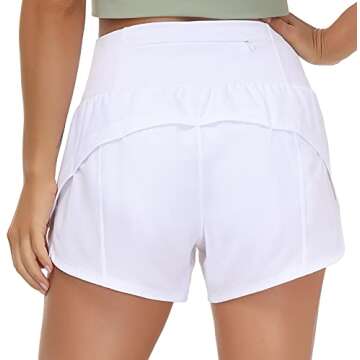 THE GYM PEOPLE Womens High Waisted Running Shorts Quick Dry Athletic Workout Shorts with Mesh Liner ...
