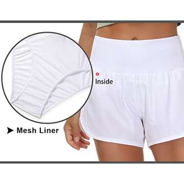 Women's High Waisted Running Shorts - Quick Dry Athletic Wear