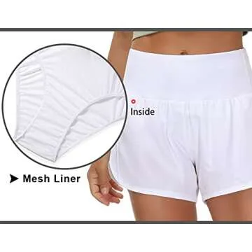 Women's High Waisted Running Shorts - Quick Dry Athletic Wear