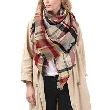 Zando Oversized Blanket Scarf Stylish Warm Shawl for Women