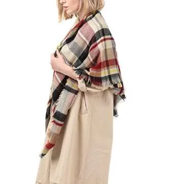 Zando Oversized Blanket Scarf Stylish Warm Shawl for Women