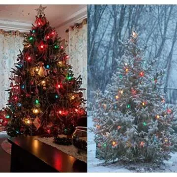 25 Pack C7 LED Multicolor Christmas Replacement Light Bulbs