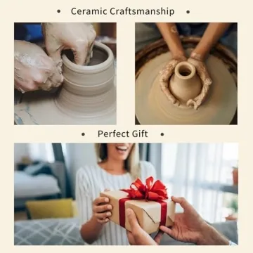 VECELO White Ceramic Vase – Modern Hand Shaped Elegance