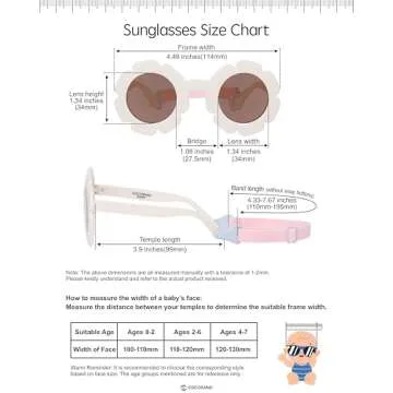 COCOSAND Flower Polarized Baby Sunglasses for Toddlers