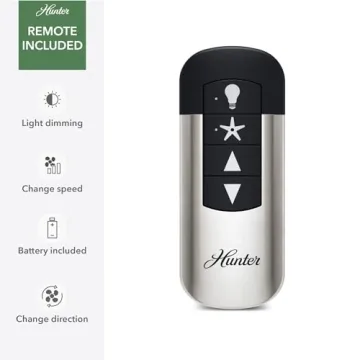 Matt Black Indoor 52" Ceiling Fan with LED & Remote