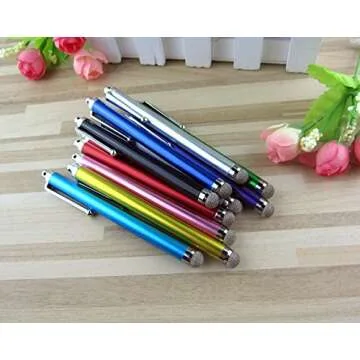 Stylus, iBart Mesh Fiber Tip Series Precision Stylus Pens for Touch Screens Devices, iPhone, iPad, Kindle, Tablet (10 Colors)
