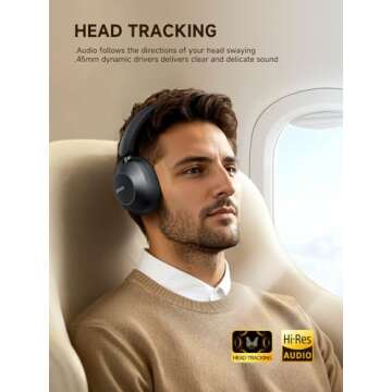 Picun F6 Hybrid ANC Headphones - 120H Playtime, App Control