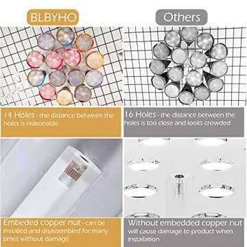 BLBYHO 【2 Pack Acrylic Ice Cream Cone Holder Stand, Charcuterie Cone Holder, Sushi Hand Roll Stand Waffle Cupcake Sugar Cone Holder Stand, 14 Holes, Ideal Display Stand for Party, Baking Sell