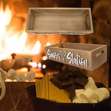 PuGez S'mores Station Box - Rustic Outdoor Decor