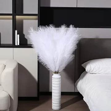 8 Pcs Tall Faux Pampas Grass Decor for Home and Events