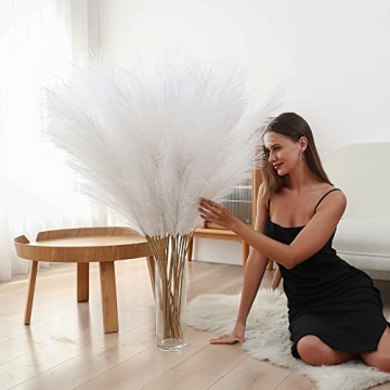 8 Pcs Tall Faux Pampas Grass Decor for Home and Events