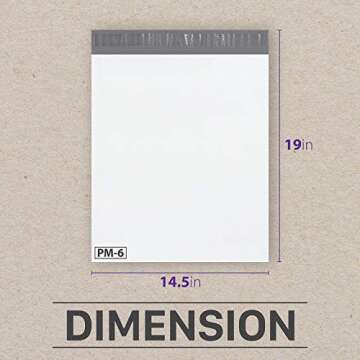 Fosmon 14.5x19 (50 Pack) Large Poly Mailers, Self-Seal Tear-Proof Waterproof Strong Adhesive Shipping Envelopes Bags for Clothing, Business Suppliers