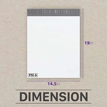 Fosmon 14.5x19 (50 Pack) Large Poly Mailers, Self-Seal Tear-Proof Waterproof Strong Adhesive Shipping Envelopes Bags for Clothing, Business Suppliers