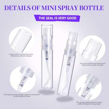Fandamei 60PCS Mini Spray Bottle Set for All Needs