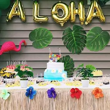 CEWOR 2 Pack Fake Plants Bathroom Desk Plants, Artificial Monstera Jangle Party Decoration Green Small Potted Plant for Shelf Home Luau Hawaiian Safari Party Office Windowsill Decor