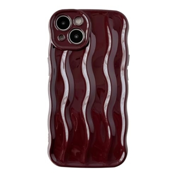 Caseative for iPhone 13 Case, Water Ripple Pattern Curly Wave Frame Soft Compatible with iPhone Case...