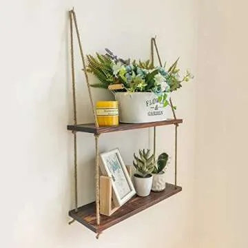 ASLINY Rustic 3-Tier Floating Shelves for Home Decor