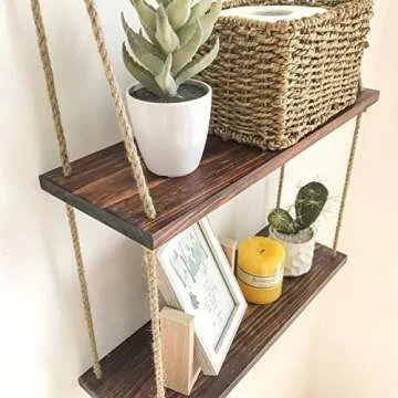ASLINY Rustic 3-Tier Floating Shelves for Home Decor
