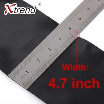 Xtrend 2Pcs Satin Edge Scarves for Wig 58 Inch Women's Laying Scarf for Lace Wig Non Slip Hair Wrap Wigs Grip Band for Yoga, Makeup, Facial, Sport (1pc Pink#+1pc Black#)