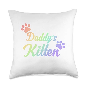 Kawaii DDLG ABDL BDSM Daddy's Kitten Kink Throw Pillow