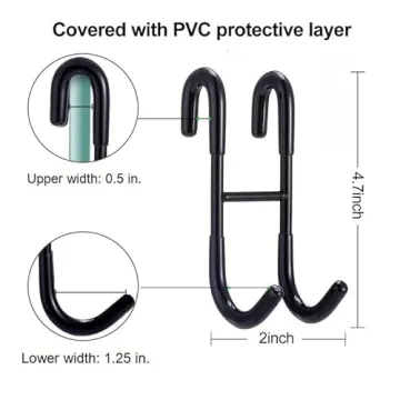 Haitis Stainless Steel Shower Door Hooks - 2 Pack for Easy Hanging