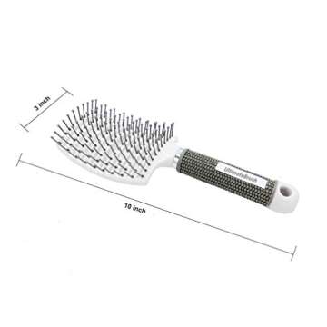 Curved Vented Styling and Detangling Massage Brush for Thick, Long Hair - Fast Drying Blow Dryer Brush for Women and Men