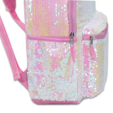 Unicorn 2 Way Sequins Critter Backpack 16 (Pink, One_Size)