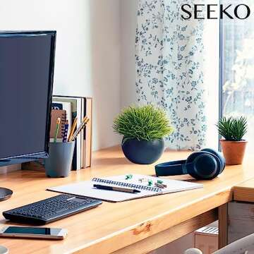 SEEKO Succulents Artificial Plants (2 Pack) Indoor Fake Desk Plants for Shelf Decor