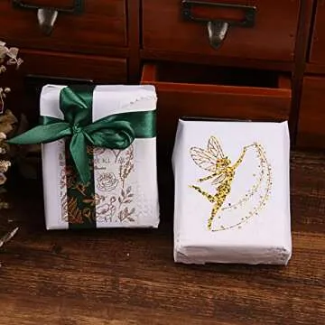 Dizdkizd Die Cut Golden Holographic Stickers, 360-Piece Glitter Translucent Decorative Decals PET Self-Adhesive Scrapbooking Supplies Set for Craft Projects Photo Album Laptop Resin Art