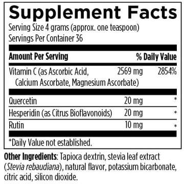 Designs for Health C+BioFizz Fizzy Vitamin C Drink Powder High Potency Vitamin C Powder with Bioflavonoids - Immune + Antioxidant Support Vitamin Powder Drink Mix - Vegan (36 Servings / 144g)