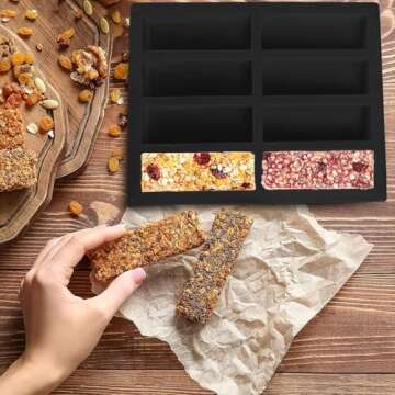 Sinirttou Silicone Granola Bar Mold - Easy & Versatile Baking