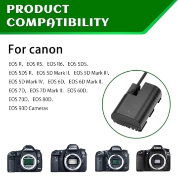 Gonine LP-E6 Dummy Battery Adapter for Canon Cameras