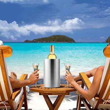 Jolitac Stainless Steel Wine Chiller Bucket - 4 Pack